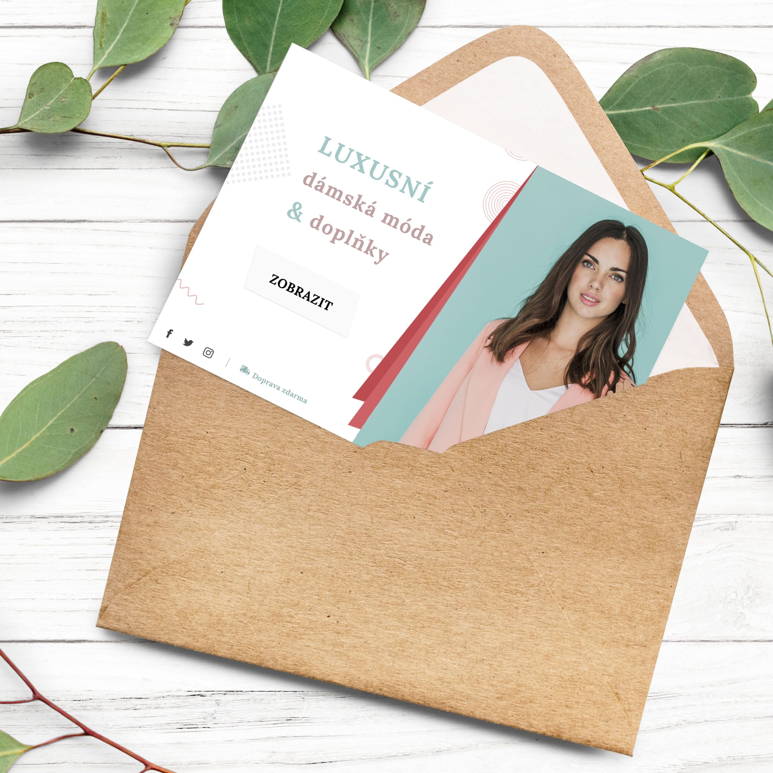 Luxusní dámská móda a doplňky - Návrh letáku