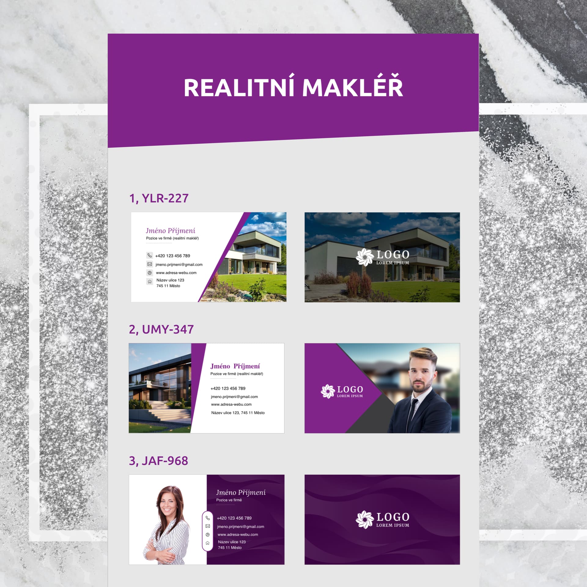 Vizitky pro realitní makléře