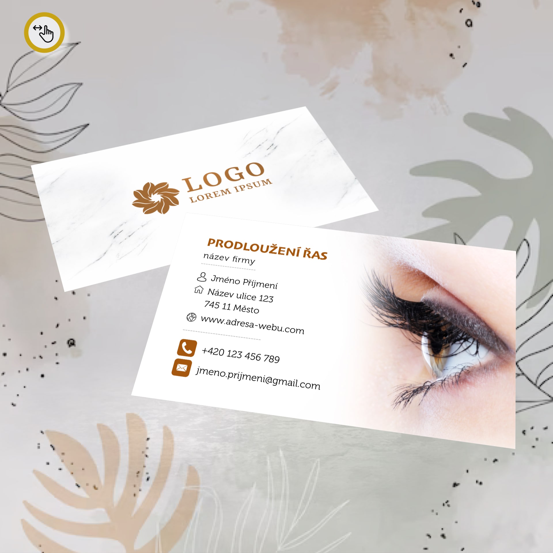 Vizitky pro prodloužení řas